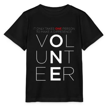 Volunteer Make A Difference Volunteering - Stanley/Stella MINI CREATOR Kids’ T-Shirt - black - Front - Mikhail (115cm)