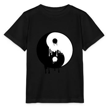 Cadeau de méditation taoïsme Yin Yang Melting Harmony - T-shirt bio MINI CREATOR Stanley/Stella Enfant - noir - Devant - Mikhail (115cm)
