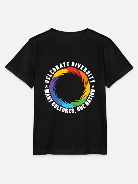 Feiern Sie die Vielfalt vieler Kulturen Nation Anti - Stanley/Stella Kinder T-Shirt MINI CREATOR - Schwarz