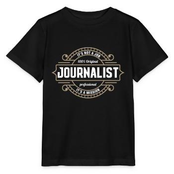 Journalist Mission Journalism Writer Autor Geschenk - Stanley/Stella Kinder T-Shirt MINI CREATOR  - Schwarz - Vorne - Mikhail (115cm)