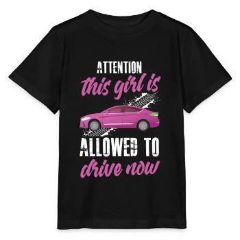 Driving instructor driving school car driving license traffic - Stanley/Stella MINI CREATOR Kids’ T-Shirt - black - Front - Mikhail (115cm)