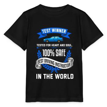 Driving instructor driving school car driving license traffic - Stanley/Stella MINI CREATOR Kids’ T-Shirt - black - Front - Mikhail (115cm)