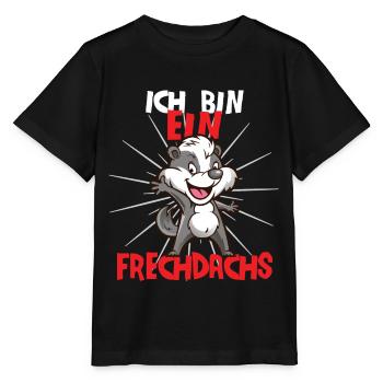 I'm a naughty badger cool outfit gift kid - Stanley/Stella MINI CREATOR Kids’ T-Shirt - black - Front - Mikhail (115cm)