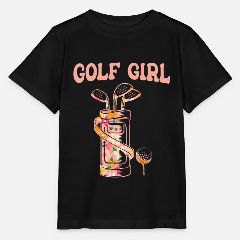 Golf Golfeur Golfeur Golf Golf Terrain - T-shirt bio MINI CREATOR Stanley/Stella Enfant - noir
