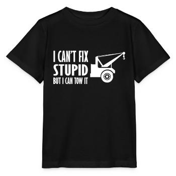 Abschleppwagen Abschleppdienst Abschlepper - Stanley/Stella Kinder T-Shirt MINI CREATOR  - Schwarz - Vorne - Mikhail (115cm)