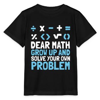 Professeur de mathématiques Mathématicien Professeur de mathématiques Mathématiques - T-shirt bio MINI CREATOR Stanley/Stella Enfant - noir - Devant - Mikhail (115cm)