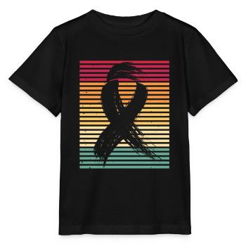 Rétro Cancer du sein Vintage Cancer - T-shirt bio MINI CREATOR Stanley/Stella Enfant - noir - Devant - Mikhail (115cm)