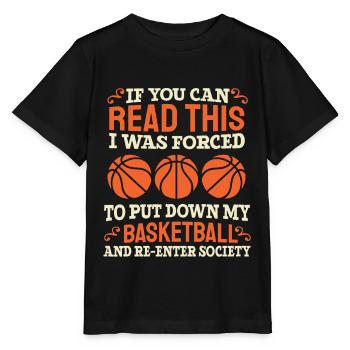 Basketball Basketballer - Stanley/Stella MINI CREATOR Kids’ T-Shirt - black - Front - Mikhail (115cm)
