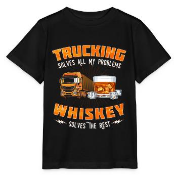 Truck Driver Truck Driver Truck Driver Trucker - Stanley/Stella MINI CREATOR Kids’ T-Shirt - black - Front - Mikhail (115cm)