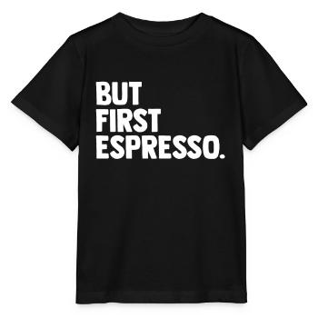 Espresso Kaffee - Stanley/Stella Kinder T-Shirt MINI CREATOR  - Schwarz - Vorne - Mikhail (115cm)