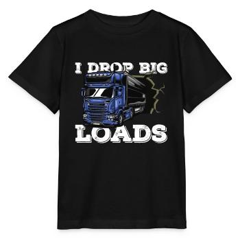 LKW Fahrer Lastwagenfahrer Fernfahrer Trucker - Stanley/Stella Kinder T-Shirt MINI CREATOR  - Schwarz - Vorne - Mikhail (115cm)