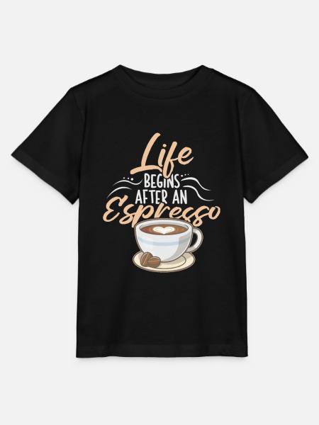 Espresso Kaffee - T-shirt MINI CREATOR barn från Stanley/Stella - svart
