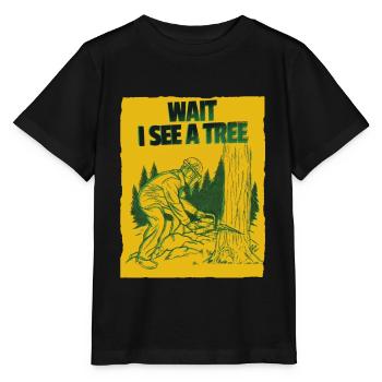 Broyeur de bois Bûcheron Forestier Forestier - T-shirt bio MINI CREATOR Stanley/Stella Enfant - noir - Devant - Mikhail (115cm)