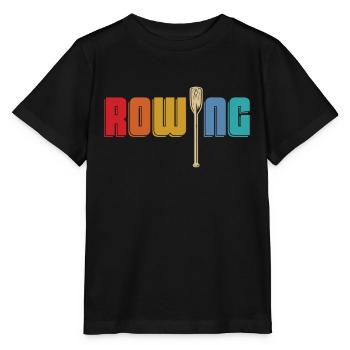 Retro Rowing Rowing Rowing Boat Vintage Rowing - Stanley/Stella MINI CREATOR Kids’ T-Shirt - black - Front - Mikhail (115cm)