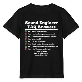 Tontechniker Sound Audio Engineer - Stanley/Stella Kinder T-Shirt MINI CREATOR  - Schwarz - Vorne - Mikhail (115cm)