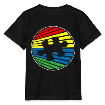 Autismus Autist - Stanley/Stella Kinder T-Shirt MINI CREATOR  - Schwarz - Vorne - Mikhail (115cm)