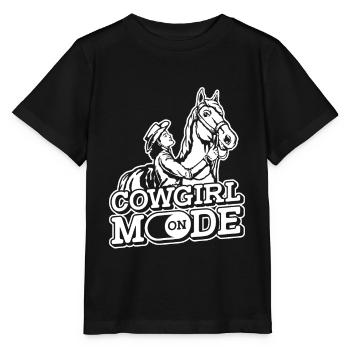 Équitation Rodéo - T-shirt bio MINI CREATOR Stanley/Stella Enfant - noir - Devant - Mikhail (115cm)