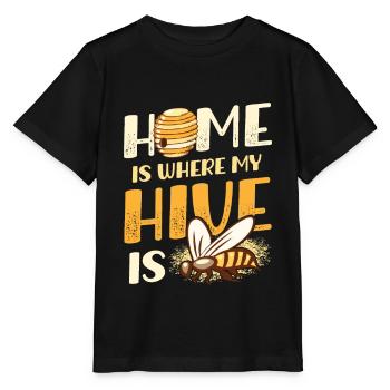 Home Is Where My Hive Is Imker - Stanley/Stella Kinder T-Shirt MINI CREATOR  - Schwarz - Vorne - Mikhail (115cm)