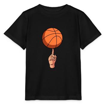 Basketball Basketballer - Stanley/Stella MINI CREATOR Kids’ T-Shirt - black - Front - Mikhail (115cm)
