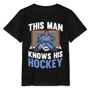 Hockey sur glace Équipe de joueurs de hockey sur glace - T-shirt bio MINI CREATOR Stanley/Stella Enfant - noir - Devant - Mikhail (115cm)