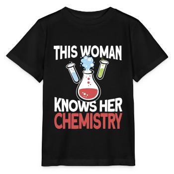 Chimiste Chimiste Technicien de laboratoire chimique Technicien chimique Technicien chimique - T-shirt bio MINI CREATOR Stanley/Stella Enfant - noir - Devant - Mikhail (115cm)