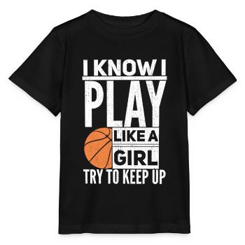 Basketball Basketballer - Stanley/Stella MINI CREATOR Kids’ T-Shirt - black - Front - Mikhail (115cm)
