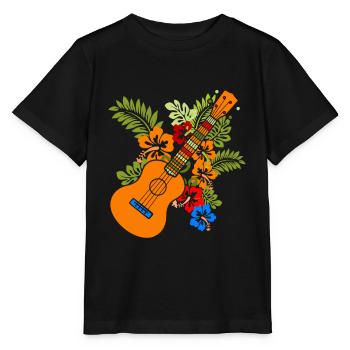 Ukulélé - T-shirt bio MINI CREATOR Stanley/Stella Enfant - noir - Devant - Mikhail (115cm)