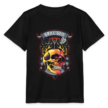 Grill grill maître BBQ - T-shirt bio MINI CREATOR Stanley/Stella Enfant - noir - Devant - Mikhail (115cm)