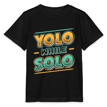 Solo proud single, Happy single - T-shirt bio MINI CREATOR Stanley/Stella Enfant - noir - Devant - Mikhail (115cm)