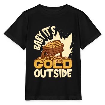 Gold Mining Gold Mine - Stanley/Stella MINI CREATOR Kids’ T-Shirt - black - Front - Mikhail (115cm)