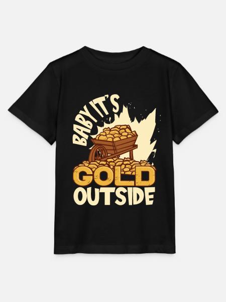 Goldbergbau Goldmine - Stanley/Stella Kinder T-Shirt MINI CREATOR - Schwarz