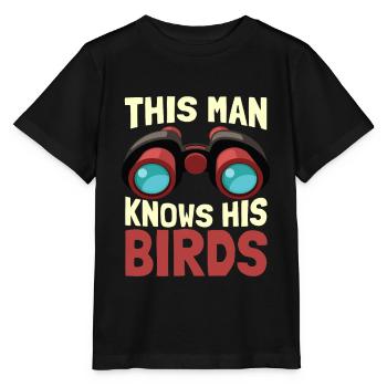 Ornithologues ornithologue ornithologues ornithologiques - T-shirt bio MINI CREATOR Stanley/Stella Enfant - noir - Devant - Mikhail (115cm)