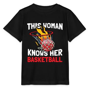 Basketball Basketballer - Stanley/Stella MINI CREATOR Kids’ T-Shirt - black - Front - Mikhail (115cm)