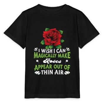 Rose Roses Rose Garden Jardinier - T-shirt bio MINI CREATOR Stanley/Stella Enfant - noir - Devant - Mikhail (115cm)