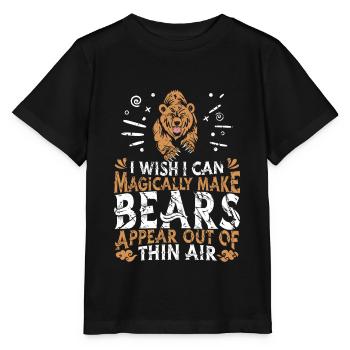 Grizzly Bear Brown Bear - Stanley/Stella MINI CREATOR Kids’ T-Shirt - black - Front - Mikhail (115cm)