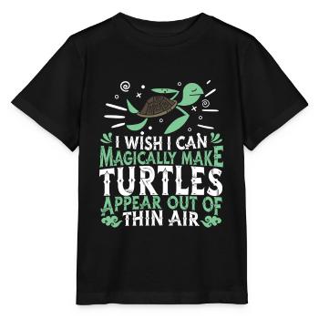 Turtle Sea Turtle - Stanley/Stella MINI CREATOR Kids’ T-Shirt - black - Front - Mikhail (115cm)