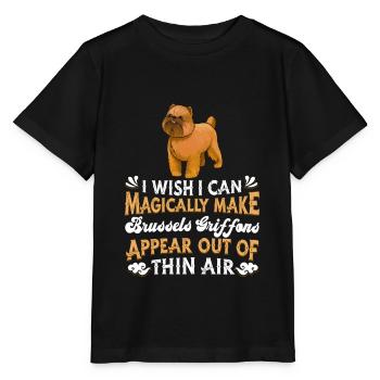 Chien Griffon de Bruxelles - T-shirt bio MINI CREATOR Stanley/Stella Enfant - noir - Devant - Mikhail (115cm)