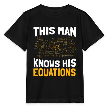 Professeur de mathématiques Mathématicien Professeur de mathématiques Mathématiques - T-shirt bio MINI CREATOR Stanley/Stella Enfant - noir - Devant - Mikhail (115cm)