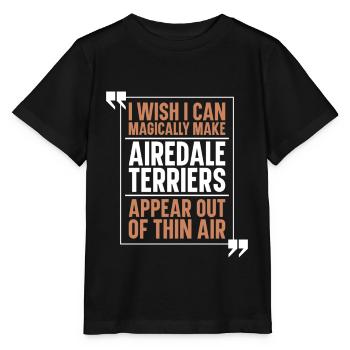 Airedale Terrier Dog - Stanley/Stella MINI CREATOR Kids’ T-Shirt - black - Front - Mikhail (115cm)