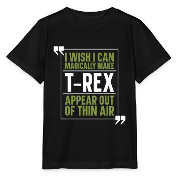 T-Rex Tyrannosaurus Rex - Stanley/Stella Kinder T-Shirt MINI CREATOR  - Schwarz - Vorne - Mikhail (115cm)