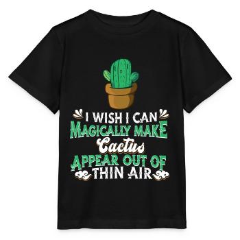 Cactus arbuste Cactus piquant jardinier de jardin - T-shirt bio MINI CREATOR Stanley/Stella Enfant - noir - Devant - Mikhail (115cm)