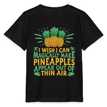Ananas - T-shirt bio MINI CREATOR Stanley/Stella Enfant - noir - Devant - Mikhail (115cm)