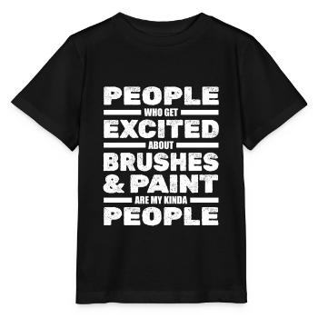 Peintre Varnisher Compagnon Maître Peintre - T-shirt bio MINI CREATOR Stanley/Stella Enfant - noir - Devant - Mikhail (115cm)