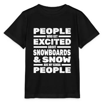 Snowboard Snowboarder Snowboarding - T-shirt bio MINI CREATOR Stanley/Stella Enfant - noir - Devant - Mikhail (115cm)