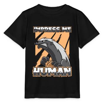 Honigdachs - Stanley/Stella Kinder T-Shirt MINI CREATOR  - Schwarz - Vorne - Mikhail (115cm)