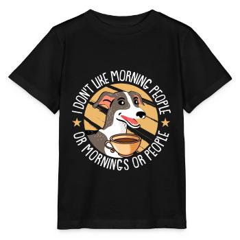 Chien Greyhound - T-shirt bio MINI CREATOR Stanley/Stella Enfant - noir - Devant - Mikhail (115cm)