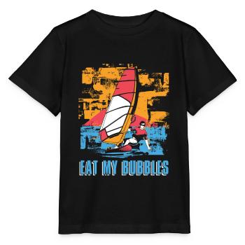 Windsurfing Windsurfen - Stanley/Stella Kinder T-Shirt MINI CREATOR  - Schwarz - Vorne - Mikhail (115cm)