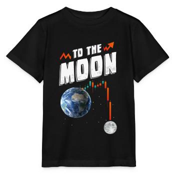 Vers la Lune, Crypto Crash, Traders boursiers - T-shirt bio MINI CREATOR Stanley/Stella Enfant - noir - Devant - Mikhail (115cm)
