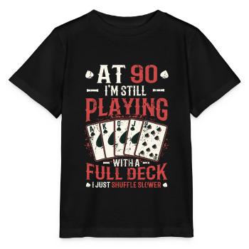 With ninety games, 90th birthday - Stanley/Stella MINI CREATOR Kids’ T-Shirt - black - Front - Mikhail (115cm)