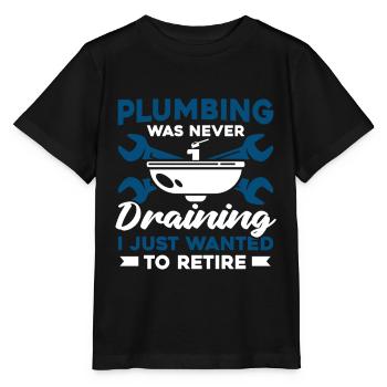 Plombier Ingénieur sanitaire Chauffagiste Mécanicien d’usine - T-shirt bio MINI CREATOR Stanley/Stella Enfant - noir - Devant - Mikhail (115cm)